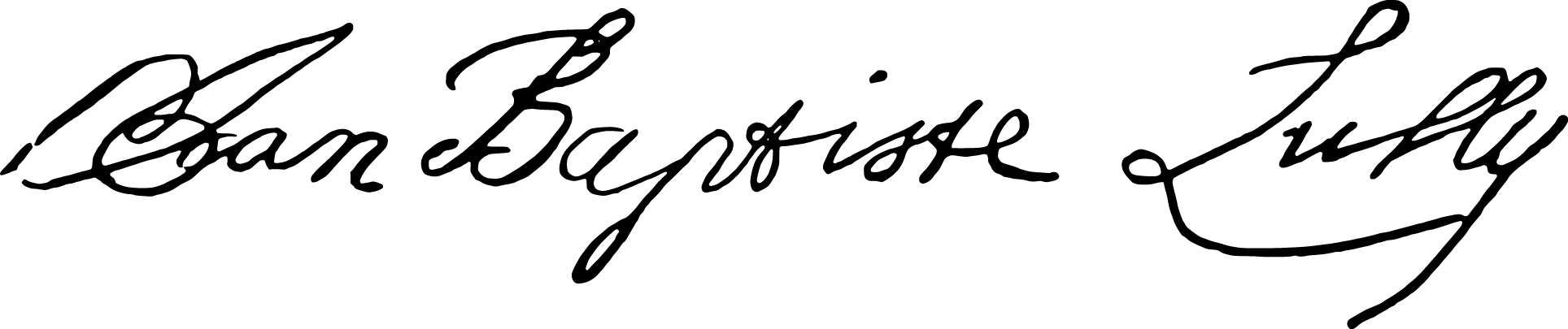 Jean-Baptiste Lully signature