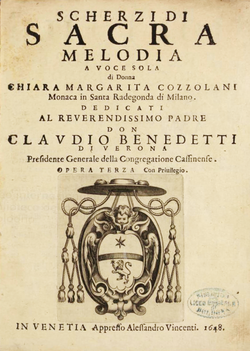 Cozzolani Scherzi title page